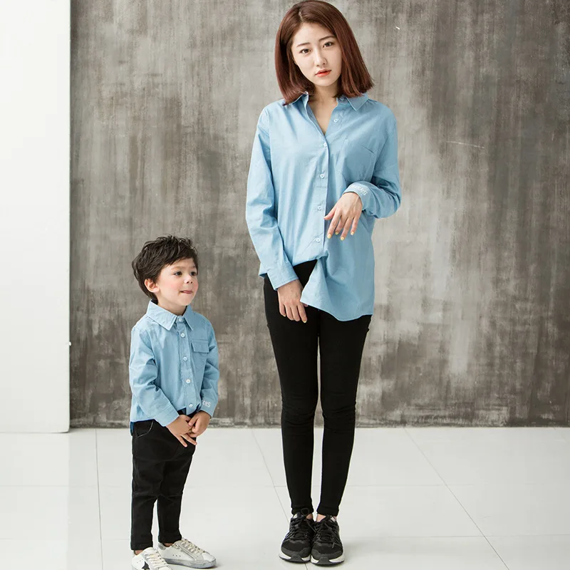 2017 новое поступление семейная одежда хлопчатобумажная рубашка с героями