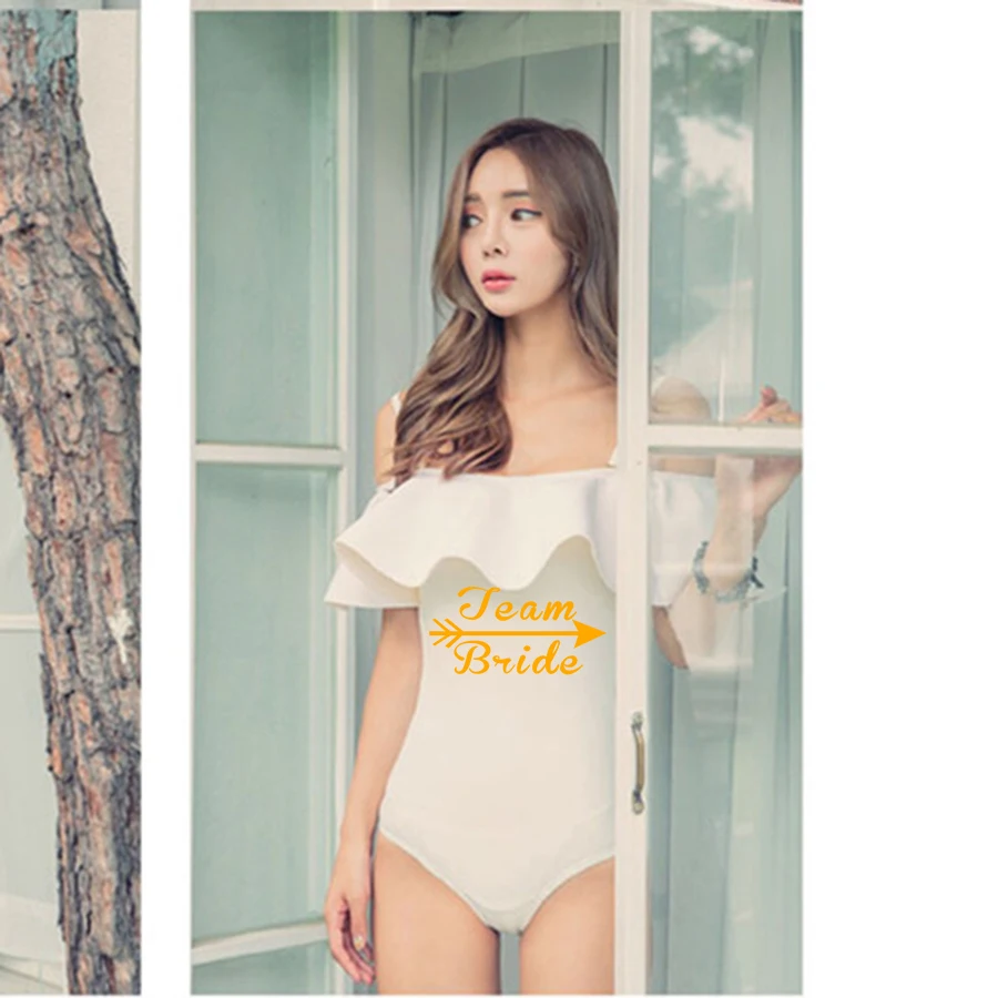 Женский Цельный купальник с надписью для невесты, купальник с надписью, монокини, девичник, праздничная команда, бикини для невесты
