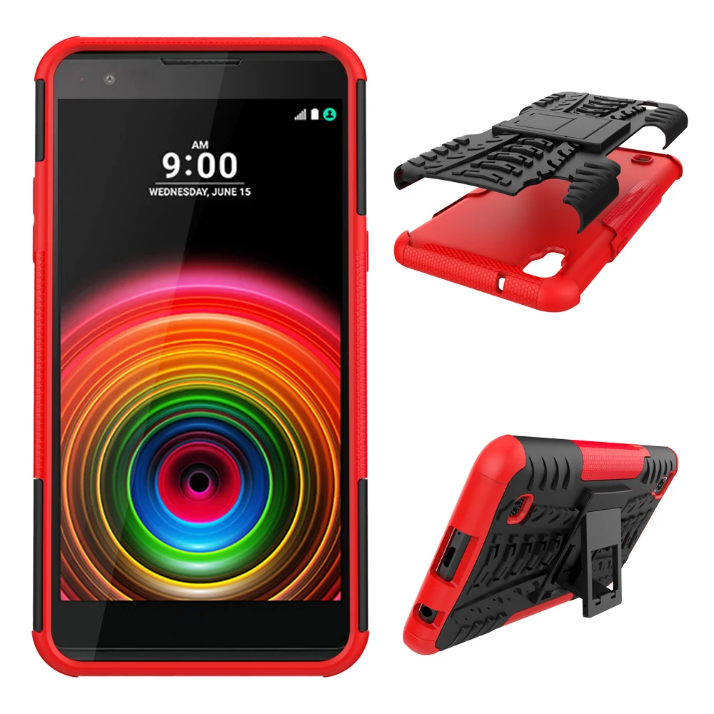 Red Для LG X power K220DS X power K220 чехол сверхмощный Гибридный бронированный из твердого пластика для LG X power K210 K 210 220DS 220 ds Stent Cover - Цвет: Red