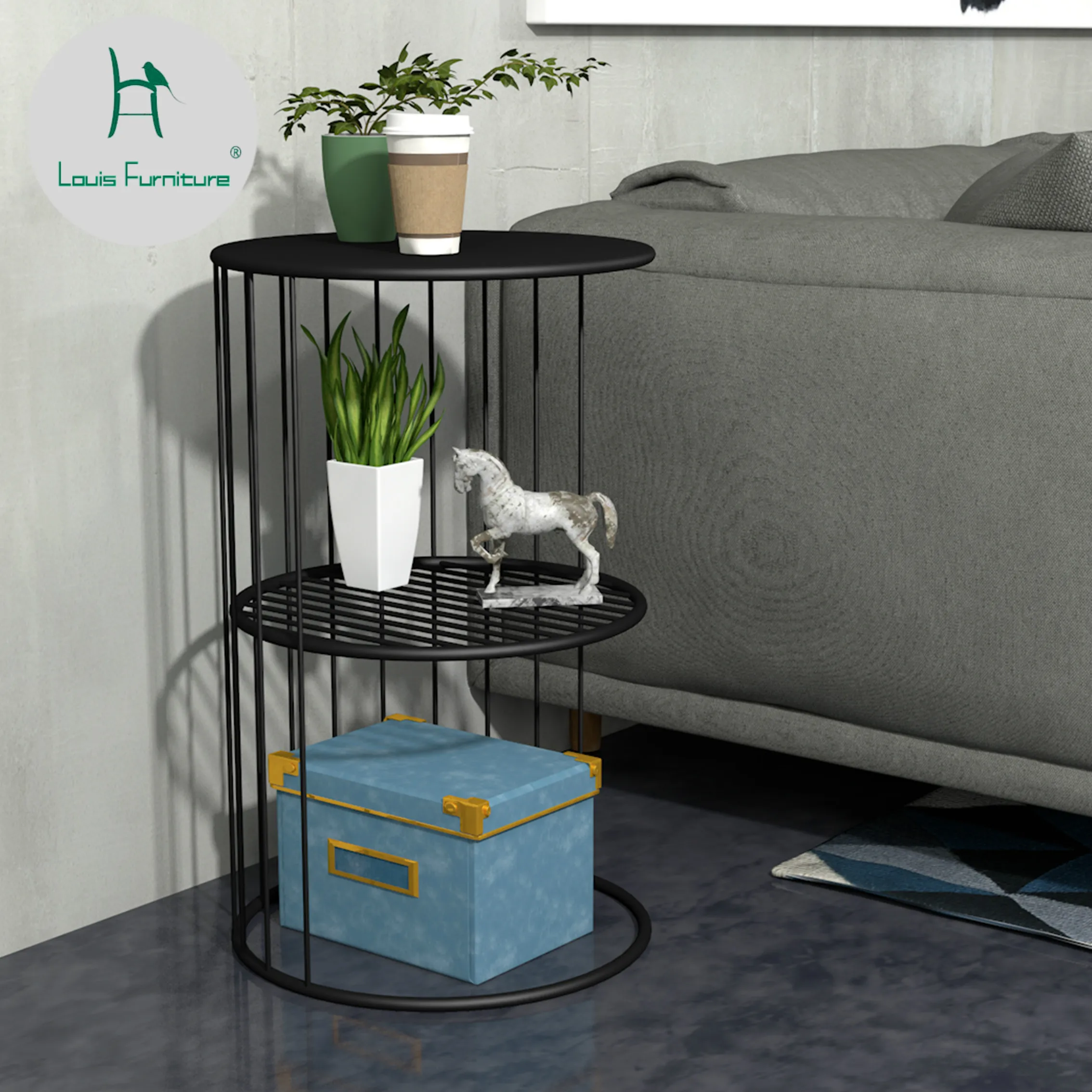 Модные диванные столы Луи прикроватный столик простой рядом с Северной спальней