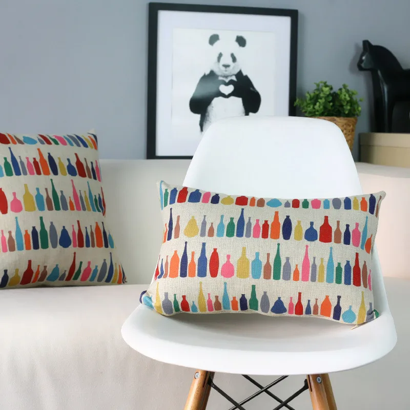 Креативная мультяшная Милая Подушка s маленькие цветные бутылочки подушка