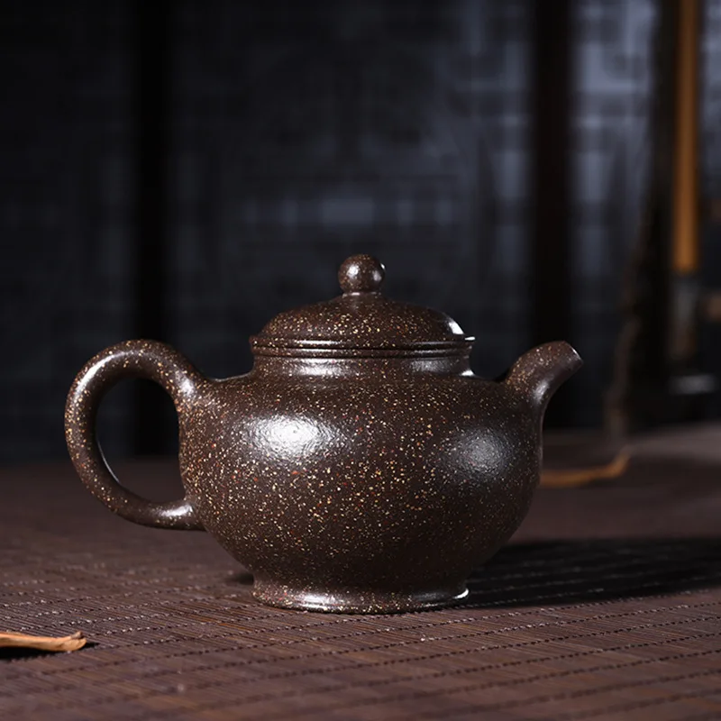 

220ml Yixing Purple Sand Tea Pot Genuine Ziyu Gold Clay Raw Ore Purple Clay Teapot Kung Fu Tea Kettle Free Shipping