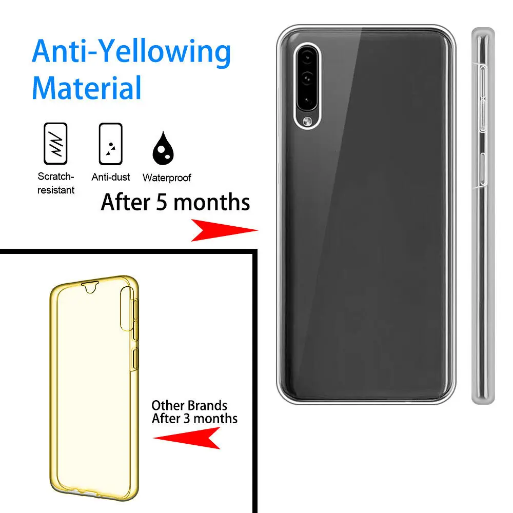 New 360 Full Body Case for Samsung Galaxy A50 Phone Cases Soft Silicone TPU Cover M10 M20 A10 A30 A40 Fundas |