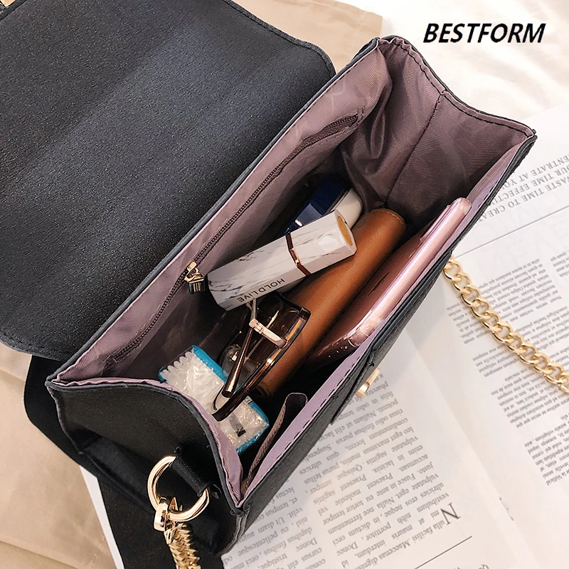 BESTFORM шарф женская сумка через плечо с бантом велюровая цепочкой модная роскошная