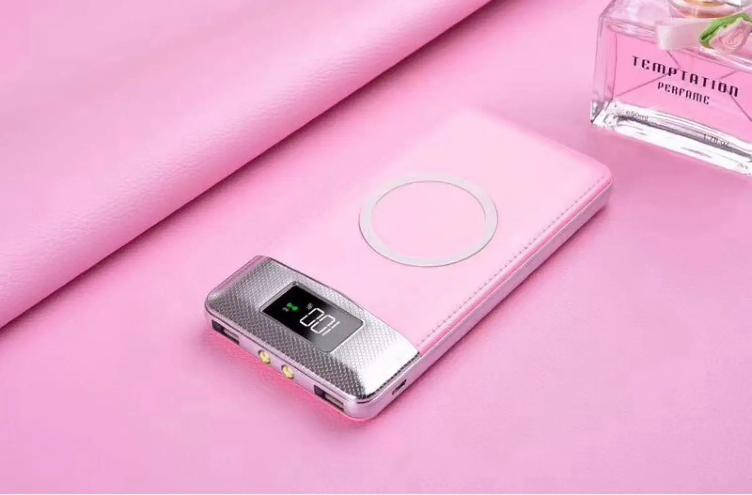 30000mah портативный двойной USB 18650 Qi Беспроводное зарядное устройство Внешний