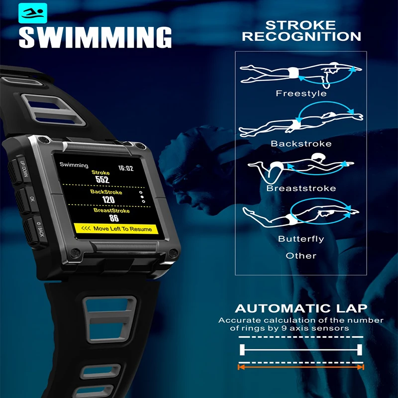 S929 gps Спорт Смарт часы профессиональный IP68 Водонепроницаемый плавания компаса