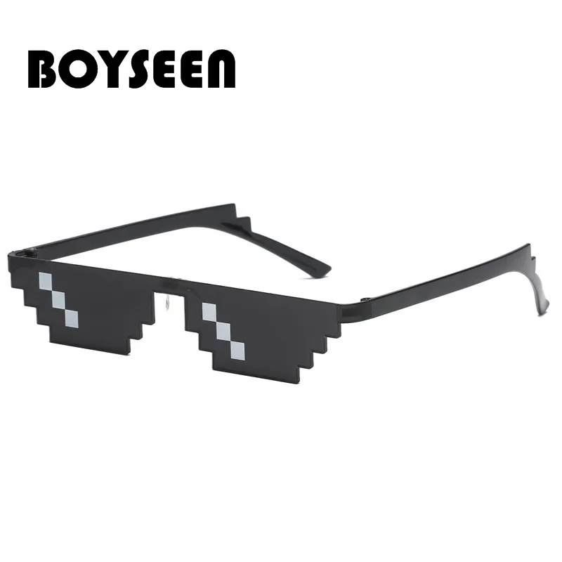 BOYSEEN популярные очки-мозаика 8 бит MLG мозаичные солнечные очки для женщин и мужчин