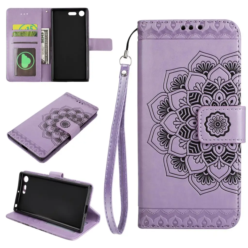 Флип чехол для Sony Xperia XZ Premium Dual SO 04J G8141 цветочный телефона кожаный XZPremium G8142 G8188|case for