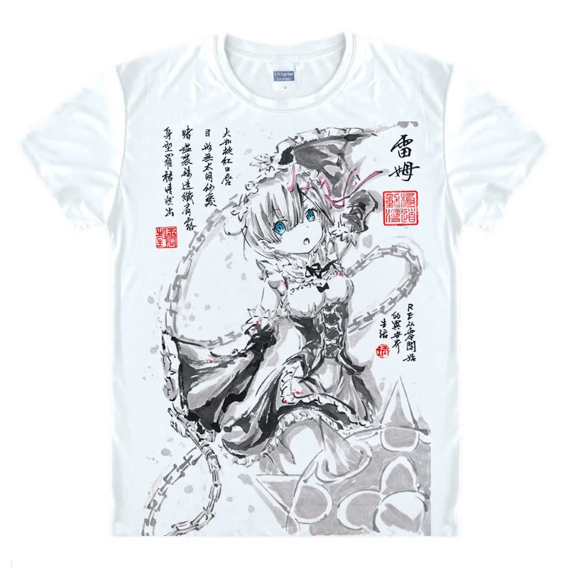 Style 4 Футболка с рисунком из аниме Eren Jaeger, футболка с рисунком Кена канеки, Токийский Гуль, традиционная китайская живопись с чернилами, современная живопись - Цвет: Style 4