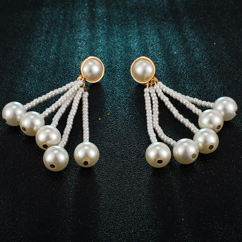HEBEHERA Модные Простые бусины с кисточками серьги для женщин девочек женские