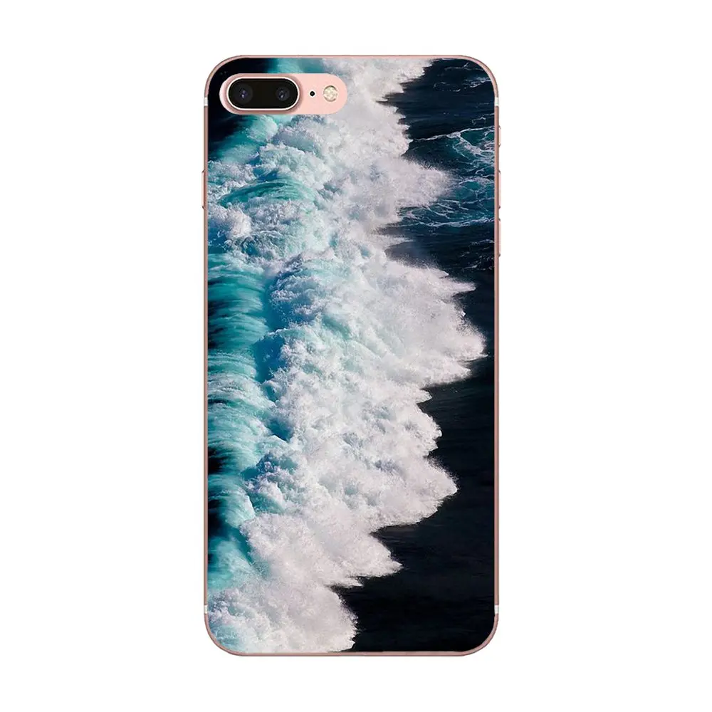 Мягкий ТПУ милый чехол натуральный морской синий Океанский волны для Galaxy J1 J2 J3 J330