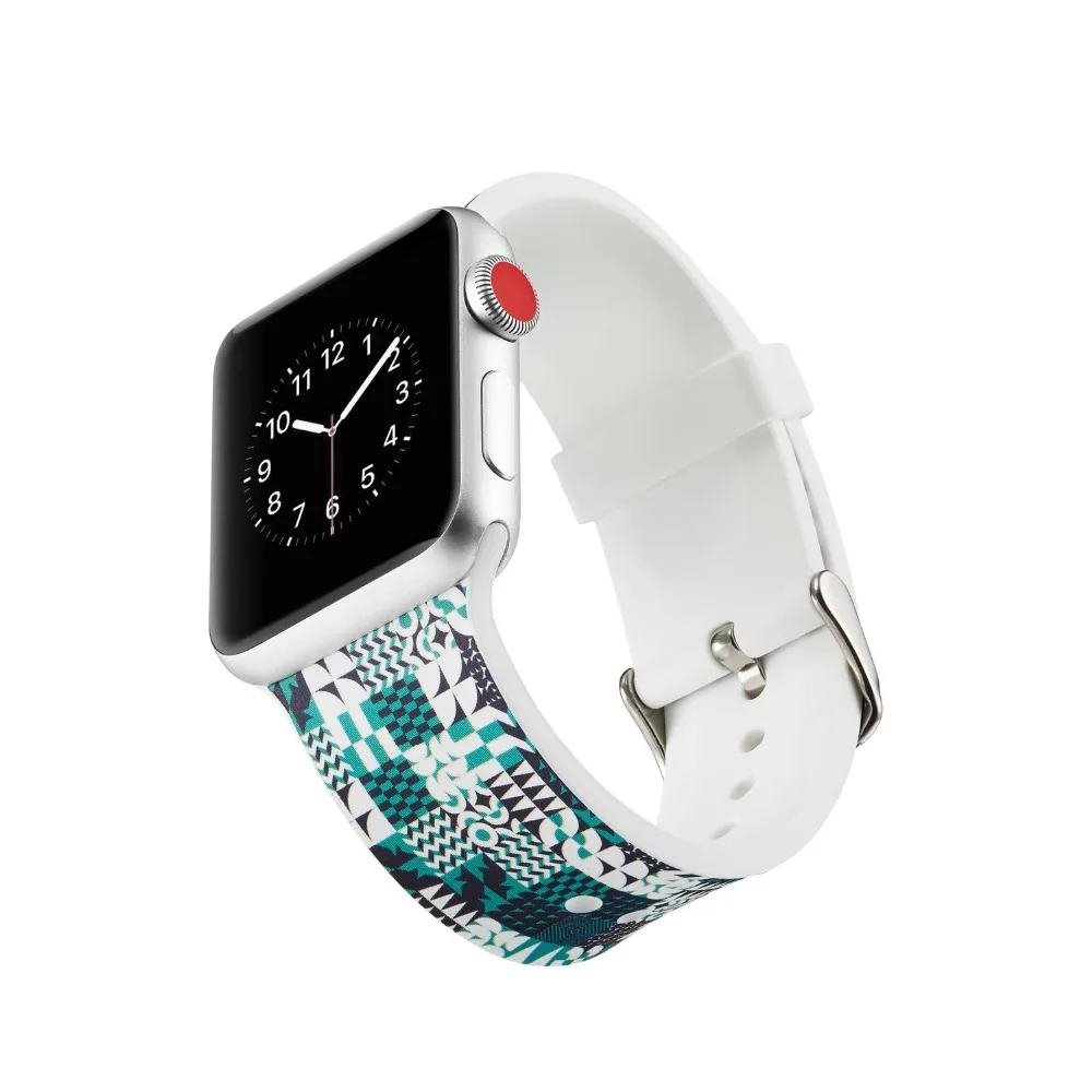 Силиконовый ремешок для Apple Watch 4 44 мм 40 мм силиконовый ремешок для Apple watch series 4 3 2 ремешок для спортивных часов резиновый браслет
