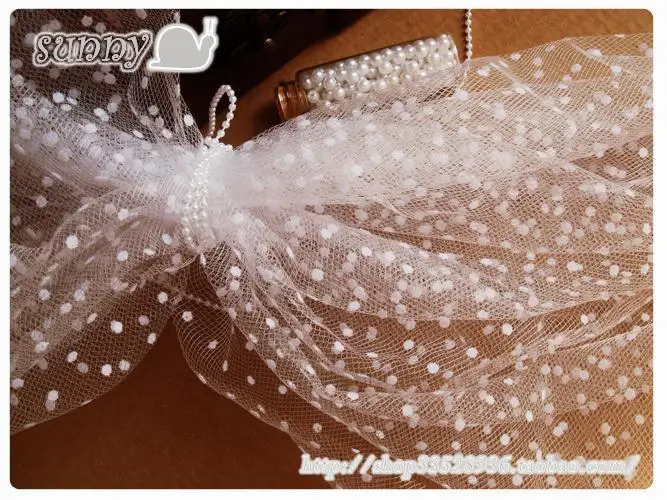 Бесплатная доставка белая марля из флока с принтом маленькая в горошек твердая