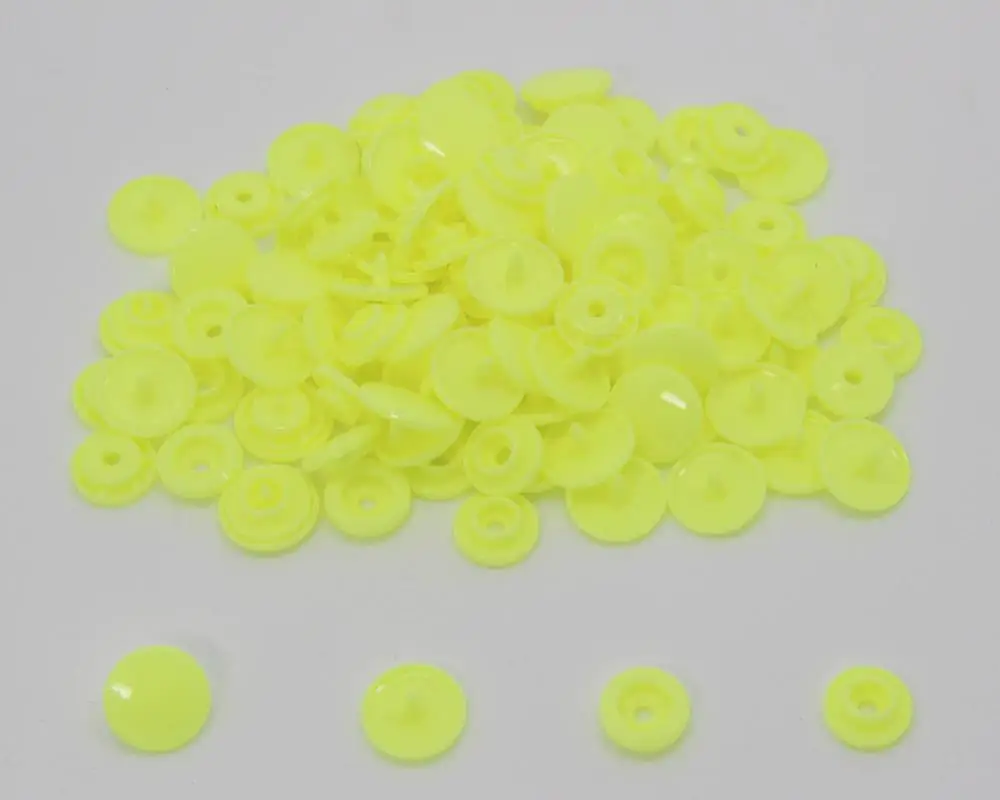 B36 - Neon Yellow 100 наборов-Размер 20(1/")-KAM глянцевый пластик/смолы защелки для подгузников/нагрудников/ткань/PUL - Цвет: B36 - Neon Yellow