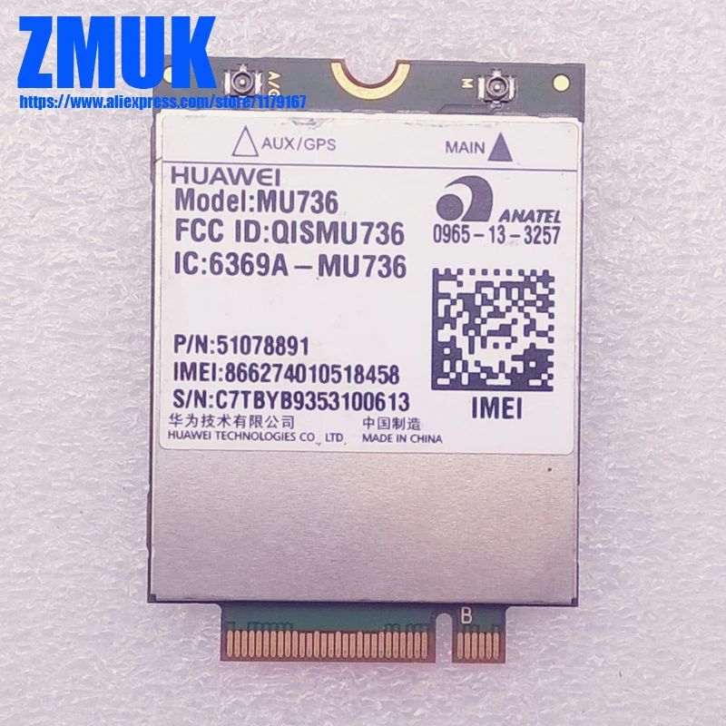 Разблокированный HUAWEI MU736 беспроводной 3g WWAN NGFF M.2 карта