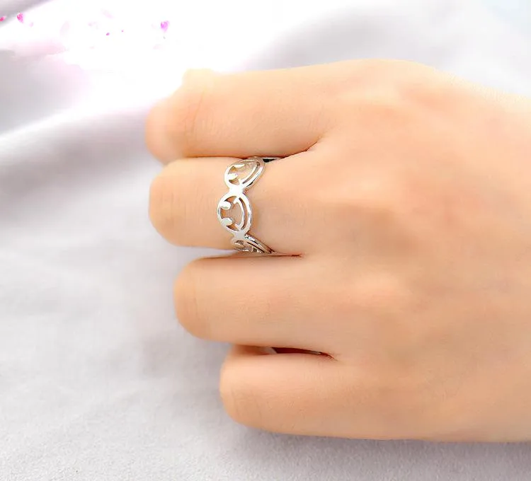 Кольцо jinwateryu из стерлингового серебра S925 пробы модное кольцо со смайликом