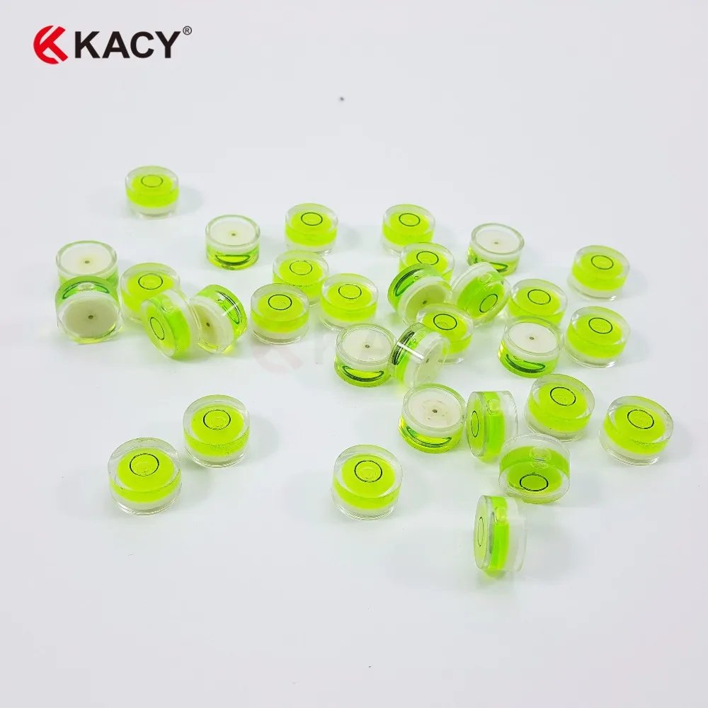 Kacy 18x 9 мм Бесплатная доставка пластиковый круглый флакон пузырьковый уровень и