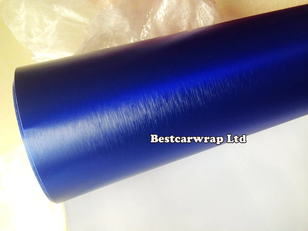 Матовая матовая хромированная синяя виниловая пленка премиум класса оберточная