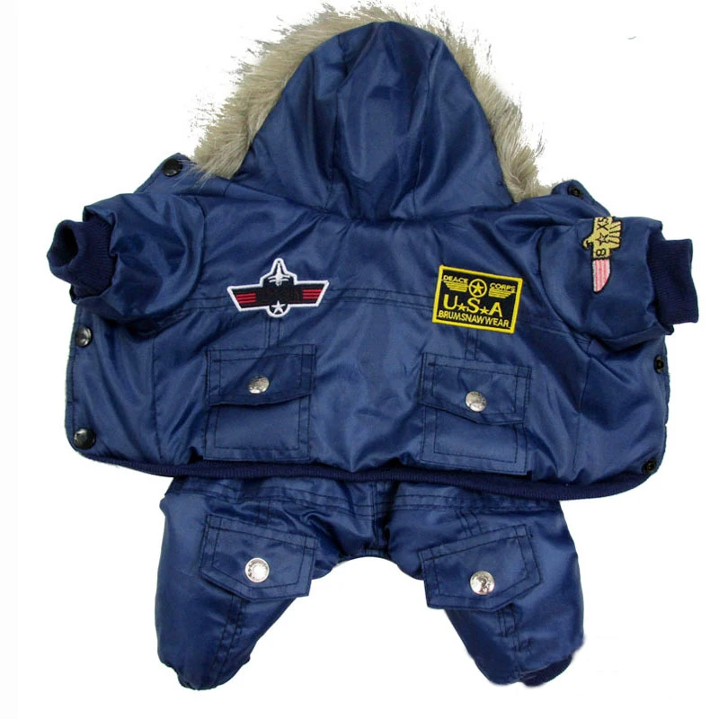 Хит, зимняя теплая плотная одежда для больших и маленьких собак, одежда для домашних животных, Мягкий комбинезон с капюшоном, штаны, одежда, S-XL, новое поступление