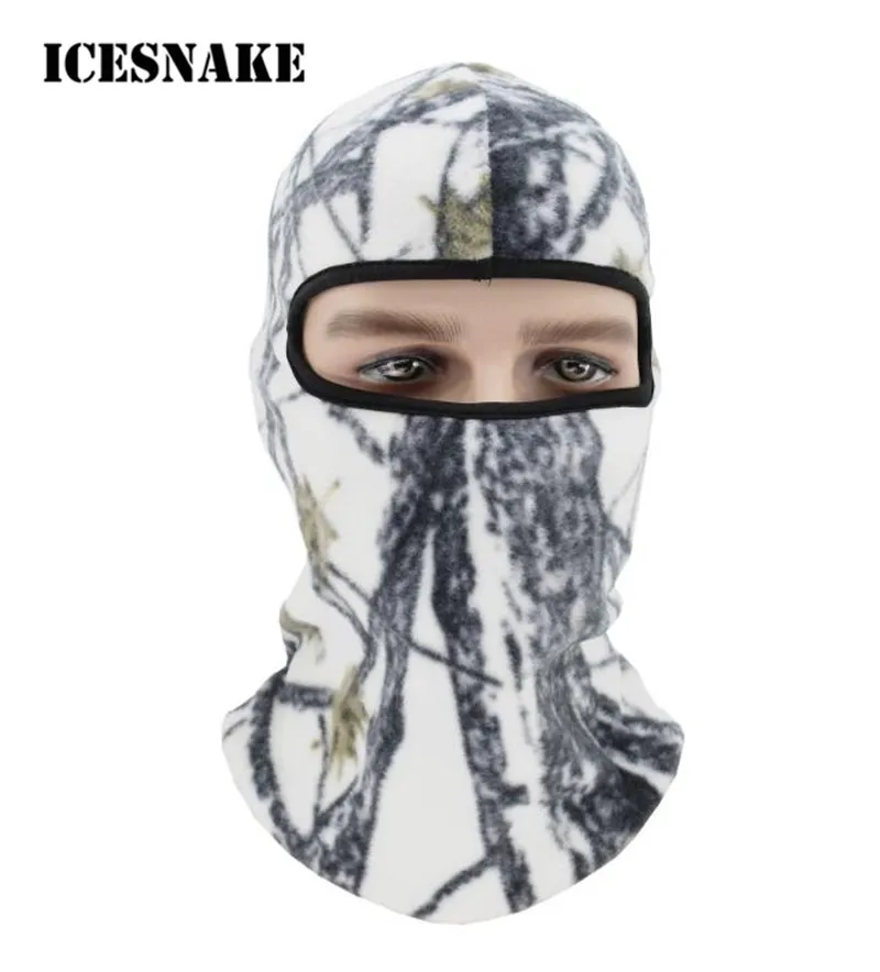 ICESNAKE Зимняя Термальная флисовая Лыжная маска для лица и шеи Балаклава Капюшон