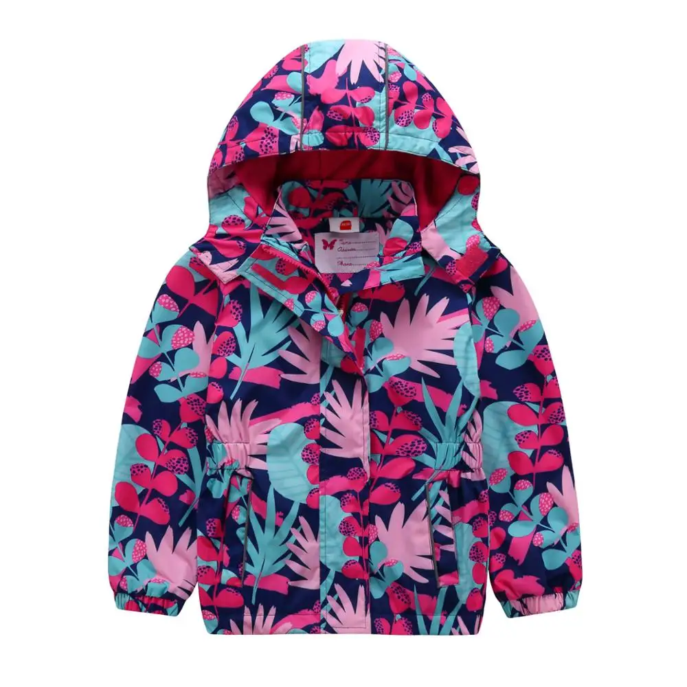 

New Baby Girls Jackets Waterproof Windproof Child Coat Children Outerwear Warm Polar Fleece For 3-12 T Spring & Autumn