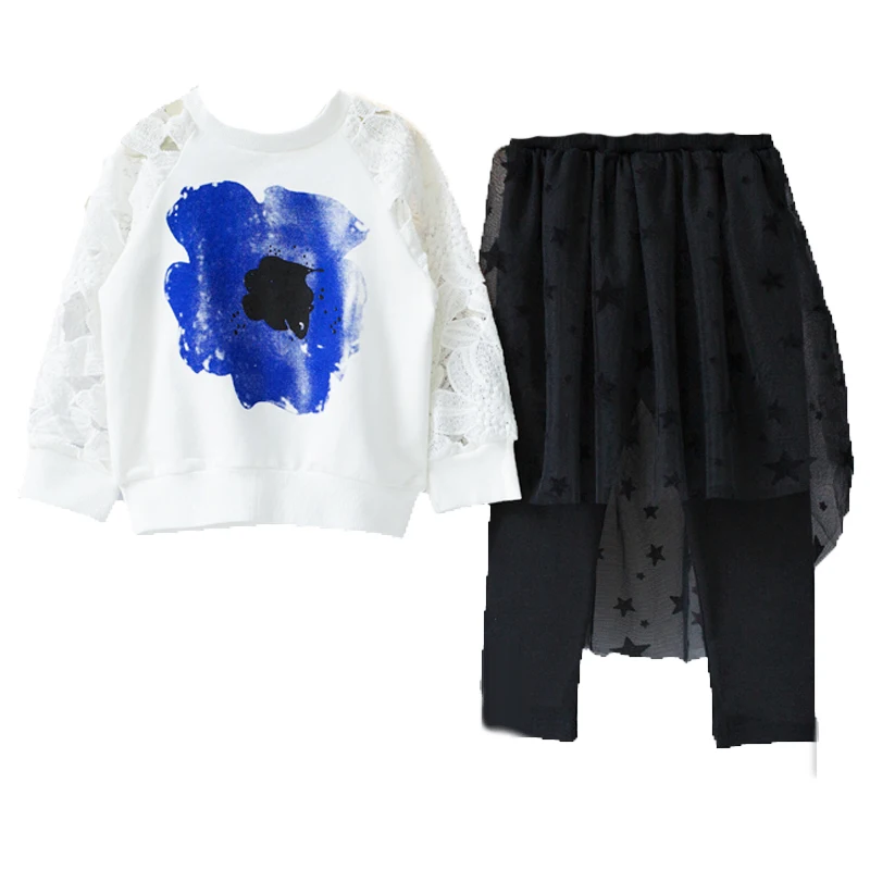 Костюм для школьниц из бутика детская одежда Осенние комплекты девочек Топ с