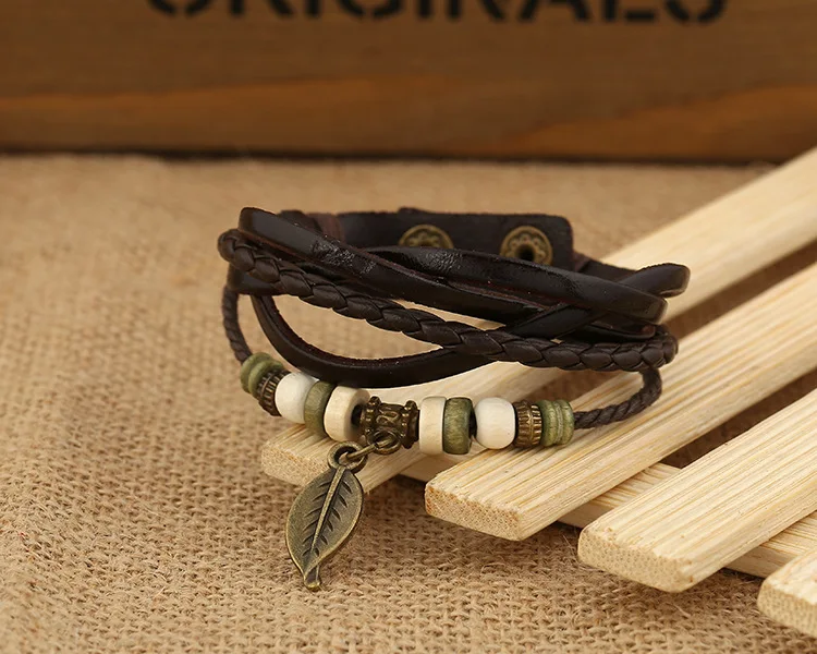 Горячая мода мужские античные бронзовые черные Brwon перо винтажные кожаные