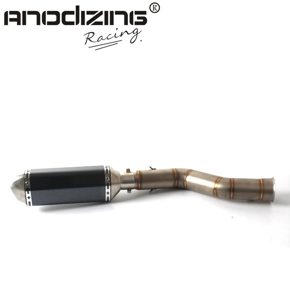 Средняя выхлопная труба мотоцикла + глушитель для YAMAHA R1 2009 2014 без шнуровки|muffler