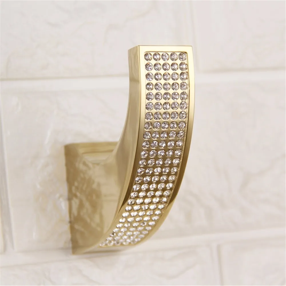 czech crystal bathroom hardware set robe hook towel rail rack bar shelf toothbrush holder bathroom accessories goldchrome free global shipping
