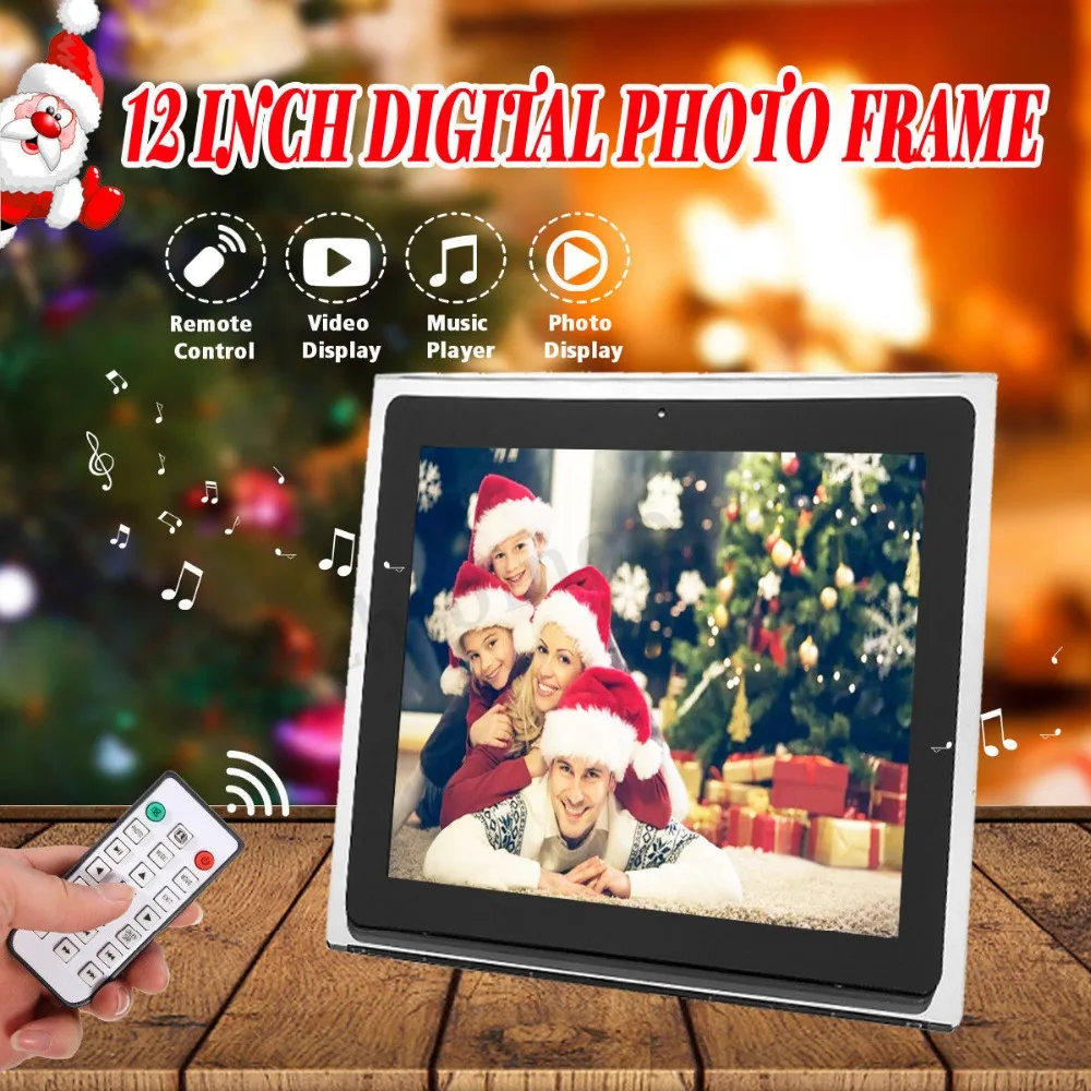 Новинка 12 дюймовая ЖК многофункциональная цифровая фоторамка с MP3/MP4 плеером HongKong