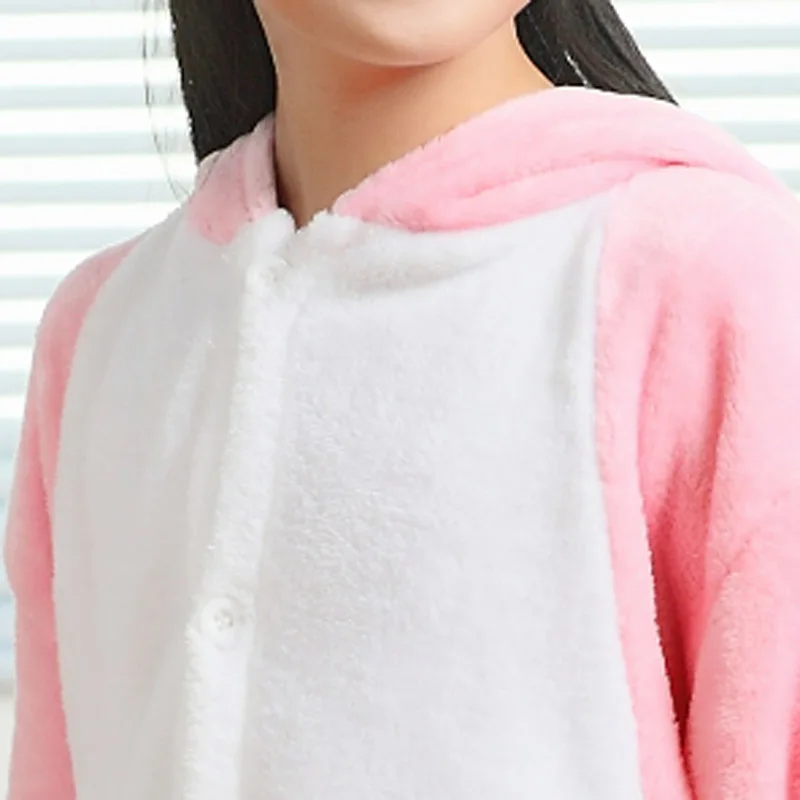 кигуруми Мальчики Девочки Пижамы теплые Зимние животные Стежка Свинья для Детей