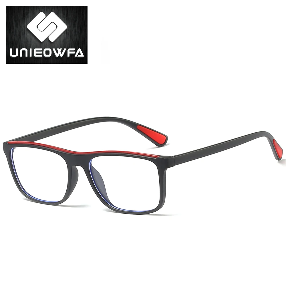 UNIEOWFA, Квадратные ретро очки для мужчин, оправа, оптическая, прозрачная, по рецепту, очки в оправе при близорукости, прозрачная оправа для очков, бренд