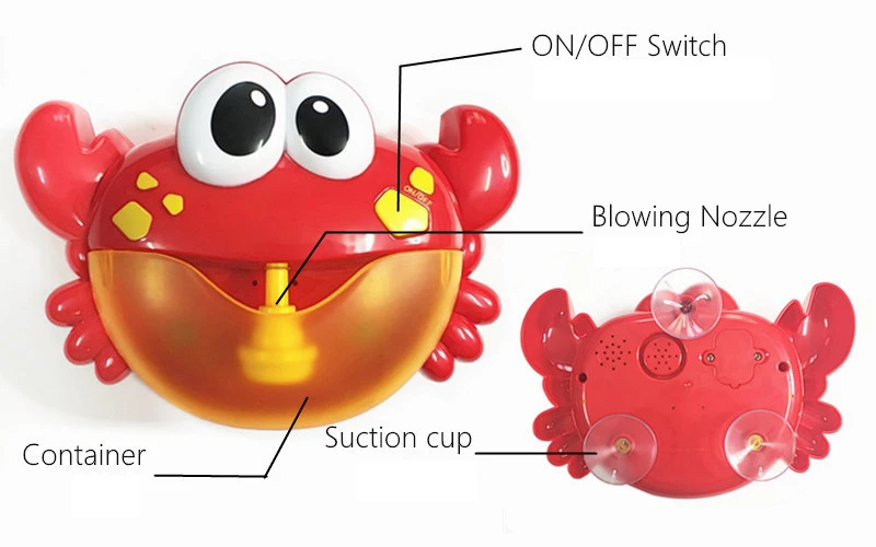 New Arrival Baby Bath Toy Bubble Crabs Kids Pool Swimming Bathtub Soap Machine With Music Funny Bath Automatic Bubble Maker Toys
