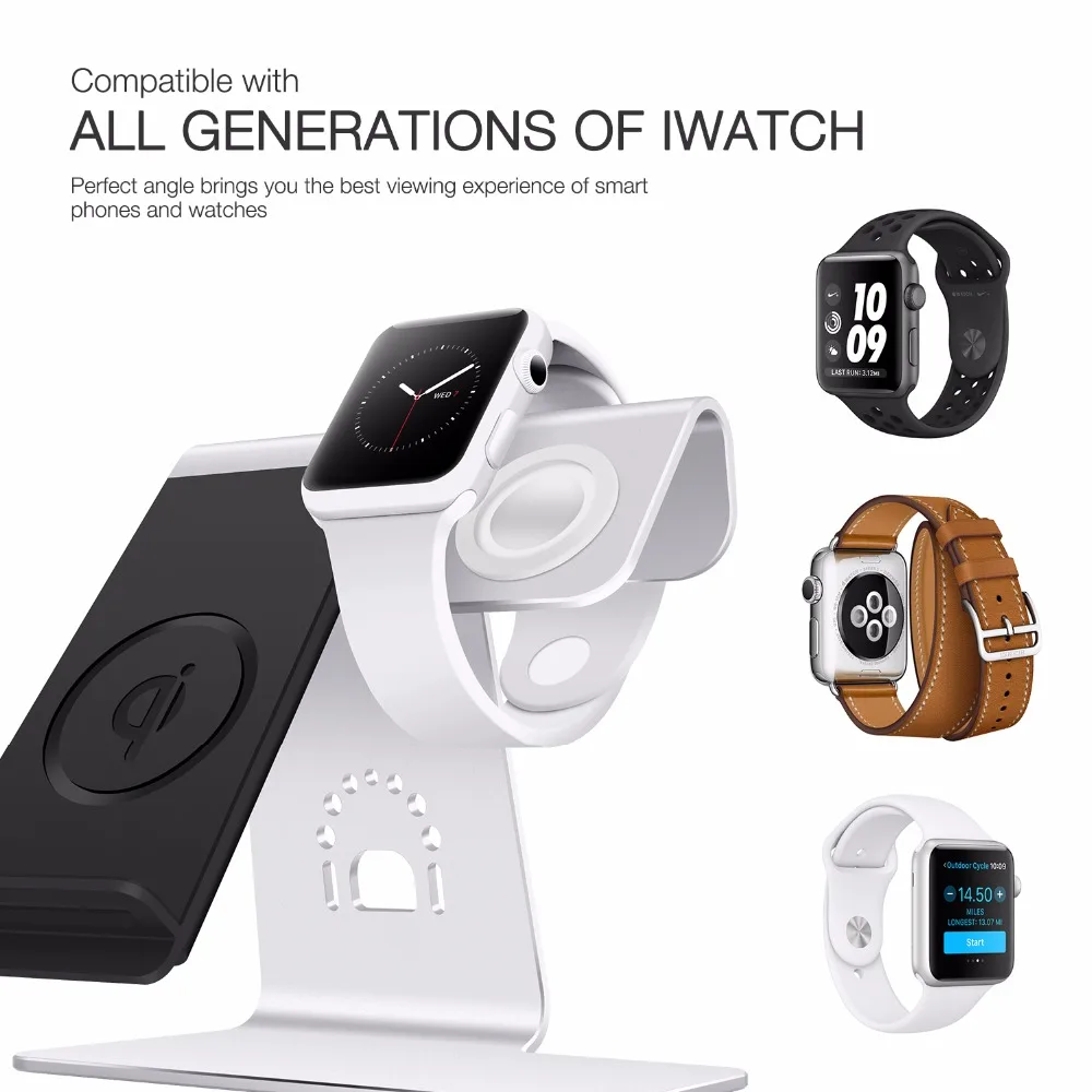 Bestand 2 в 1 для IPhone Беспроводная зарядная подставка и для IWatch зарядная подставка держатель для IWatch/iPhone X/8 Plus/8