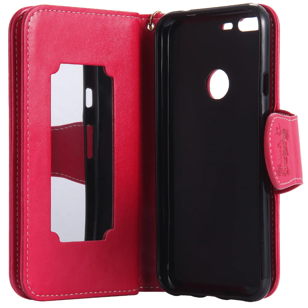 3D Embossed PU Leather Case For Google Pixel XL Stand Wallet Coque Funda Beauty Girl Design 9Card Holder with Mirror/Photo Frame | Мобильные