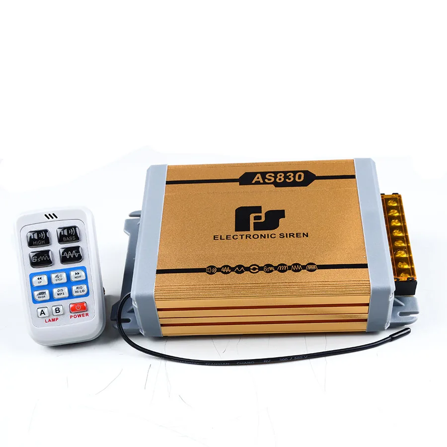 200 Вт Золото Полицейской Сирены AS830 11 Тон Автомобильная Сирена Электронная