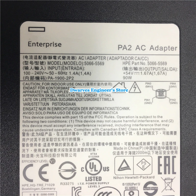 5066-5569 54V 1.67A 90W адаптер переменного тока зарядное устройство для ноутбука hp OFFICECONNECT 1820 8G POE+(65 W) переключатель PA-1900-2P2 PA-1900-2P-LF