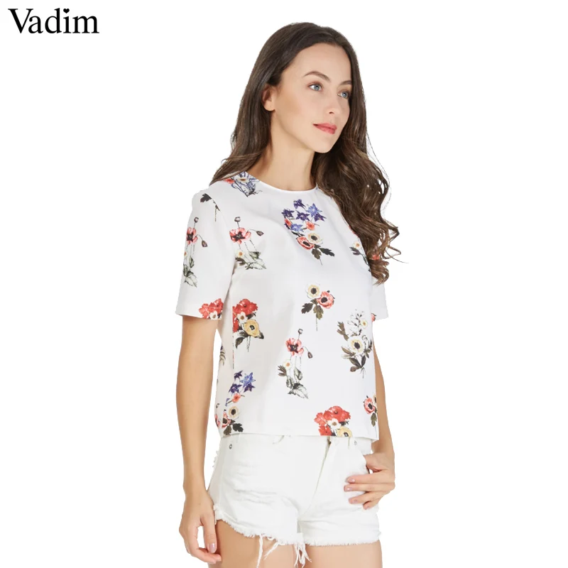 Рубашка женская с коротким рукавом и О-образным вырезом европейский стиль летняя