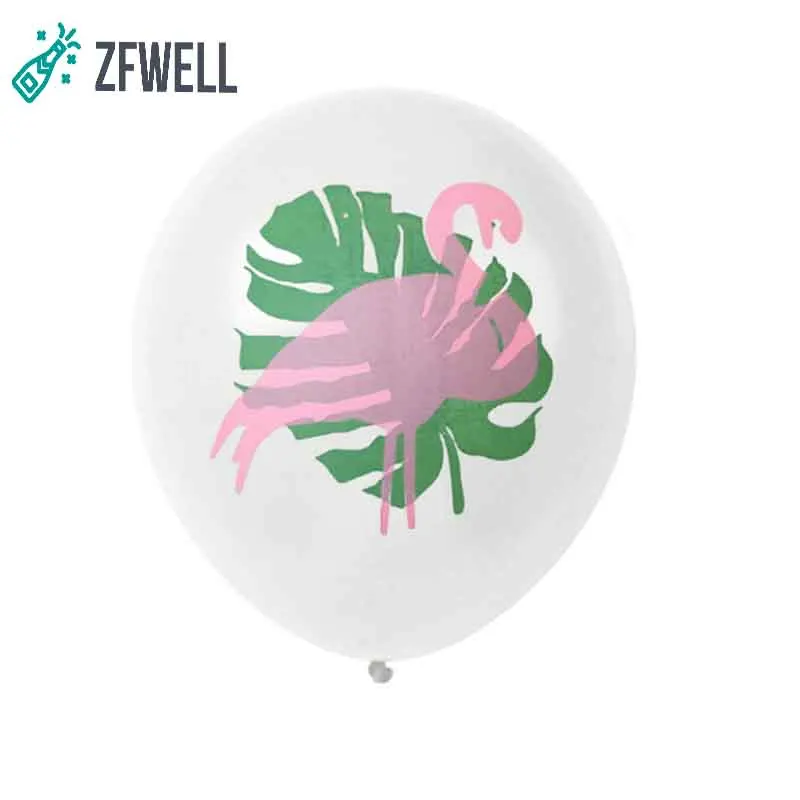 ZFWELL 10 шт./лот 12-дюймовый шар Фламинго черепаха лист кактус двухцветный печать