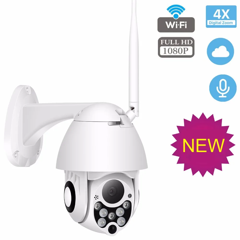 TOMLOV 1080P 2MP HD PTZ IP камера панорамирование наклона зум купольная наружная CCTV Onvif