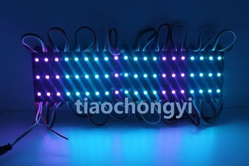 20 шт./компл. 12 В WS1903 5050 RGB светодиодный модуль светильник Magic Full Color SMD 3 S черный |