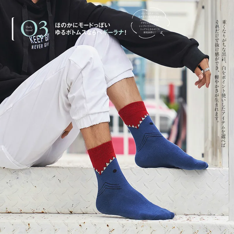 2019 парные носки полосатый океан молодежи Акула обувь для мужчин и женщин обычный