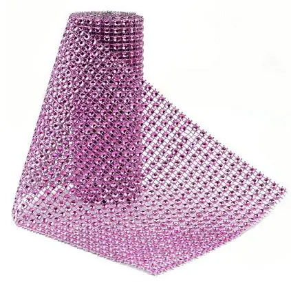 Pink 91,5 см, 1 ярд/рулон, стразы, чашка, цепь, блестящие стразы, алмазная лента-сетка, отделка, свадебное платье, вечерние, цветочные украшения, B0834 - Цвет: Pink