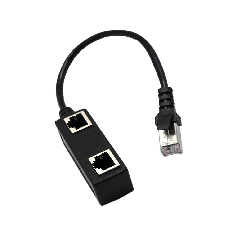 RJ45 Сплиттер Адаптер от 1 до 2 портов переключатель кабель для Cat5 Cat6 LAN разъем Ethernet