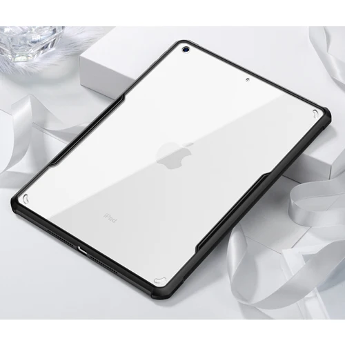 Роскошный прозрачный чехол для ipad 9,7 дюймов / Xundd акрил+ ТПУ противоударный задняя крышка для ipad / новейший - Цвет: black