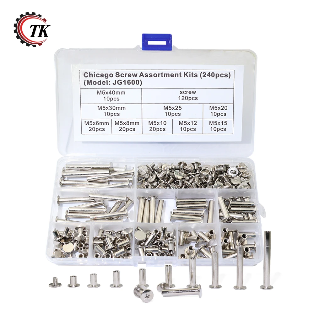 240 шт./210 шт. никелированные винты для фотоальбомов|kit kits|kit screwnickel screws |