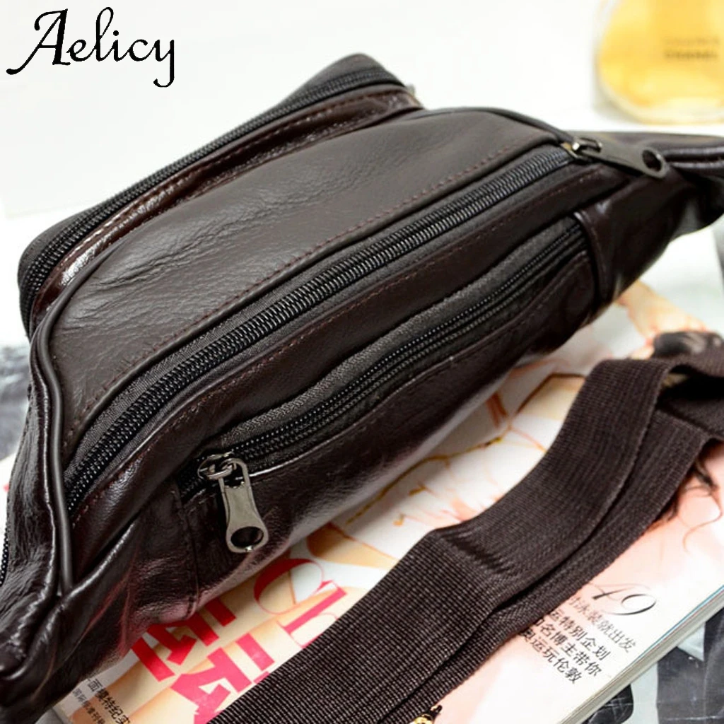 Aelicy, Мужская модная сумка, чистый цвет, кожа, на плечо, водонепроницаемая сумка через плечо, высокое качество, одноцветная сумка, простой карман для телефона, нагрудная сумка