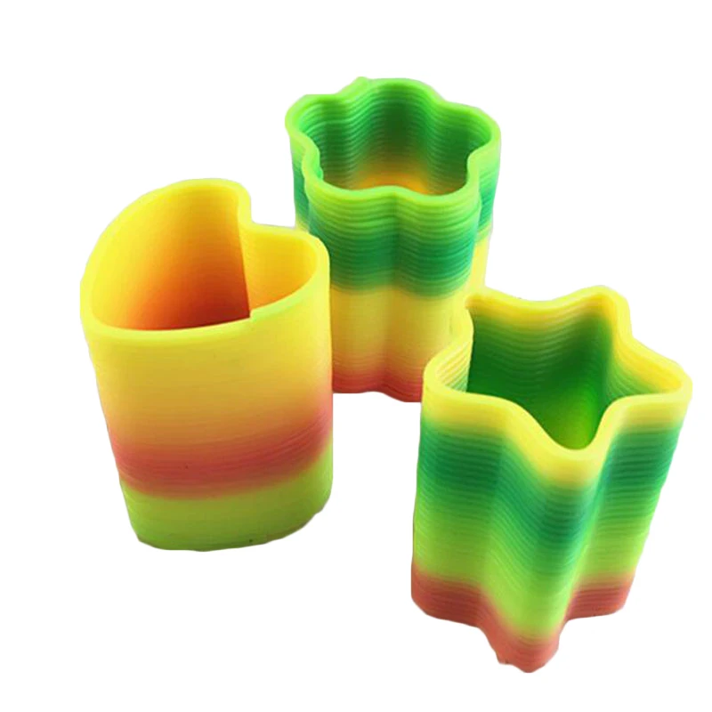 3pcs New Magic Funny Gifts Bounce Toys Board Games for Children Anti-stress Ring Spring Rainbow Game Kids | Игрушки и хобби