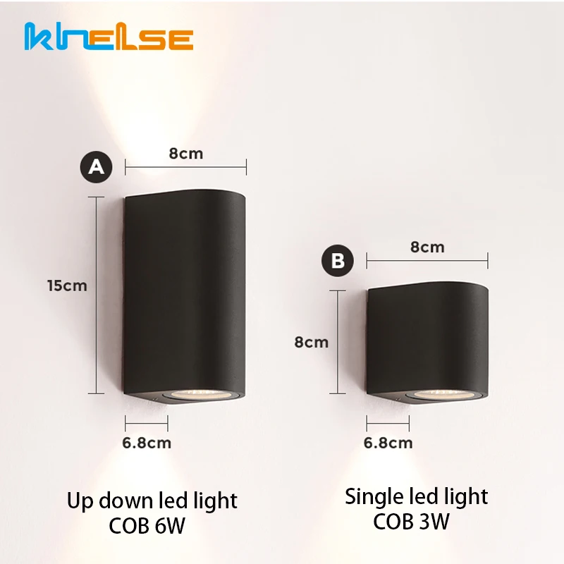 Вверх вниз наружный настенный светильник для крыльца сада Водонепроницаемый