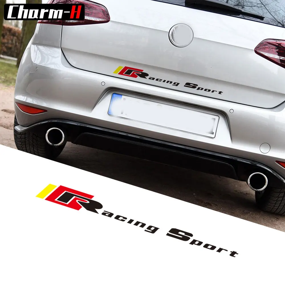 1piece Rear Bumper Trunk Guard Racing Sport Sticker For Volkswagen Golf 5 6 7 Polo B5 B6 B7 Tiguan Scirocco CC Bora MK4 MK5 | Автомобили и